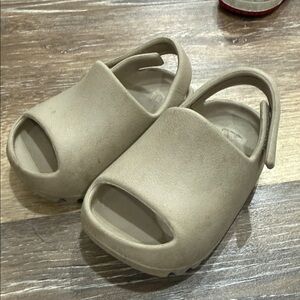 Yeezy Kids Tan Slip-On Sandals